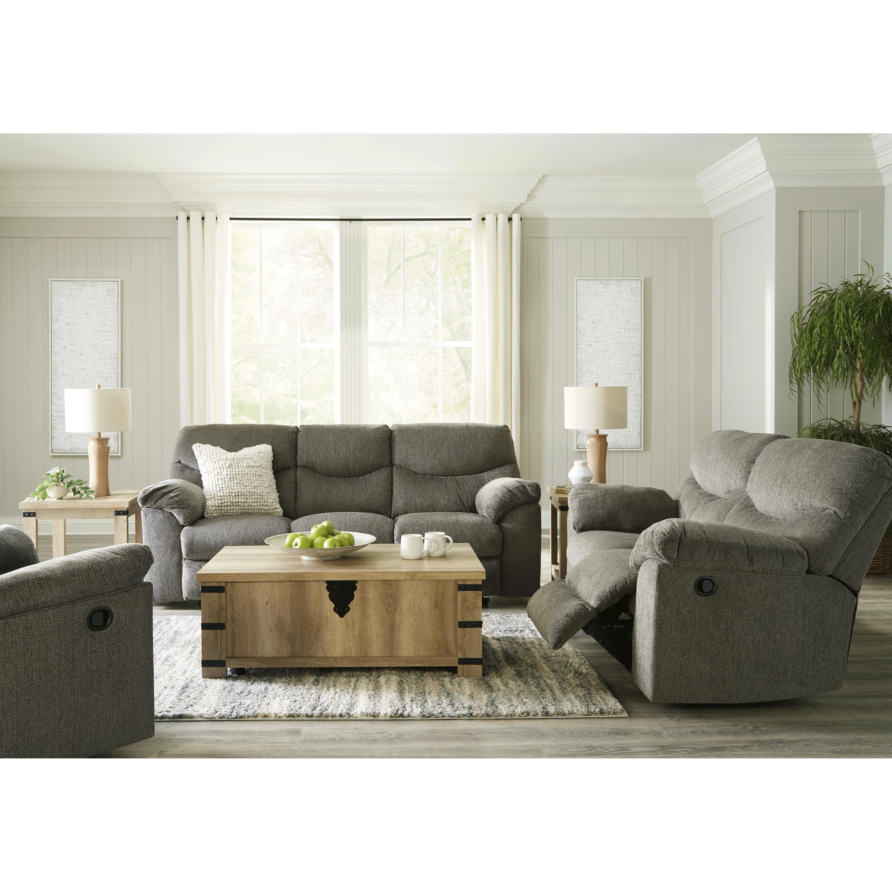Signature Design by Ashley Alphons Reclining Fabric Loveseat 2820186C
