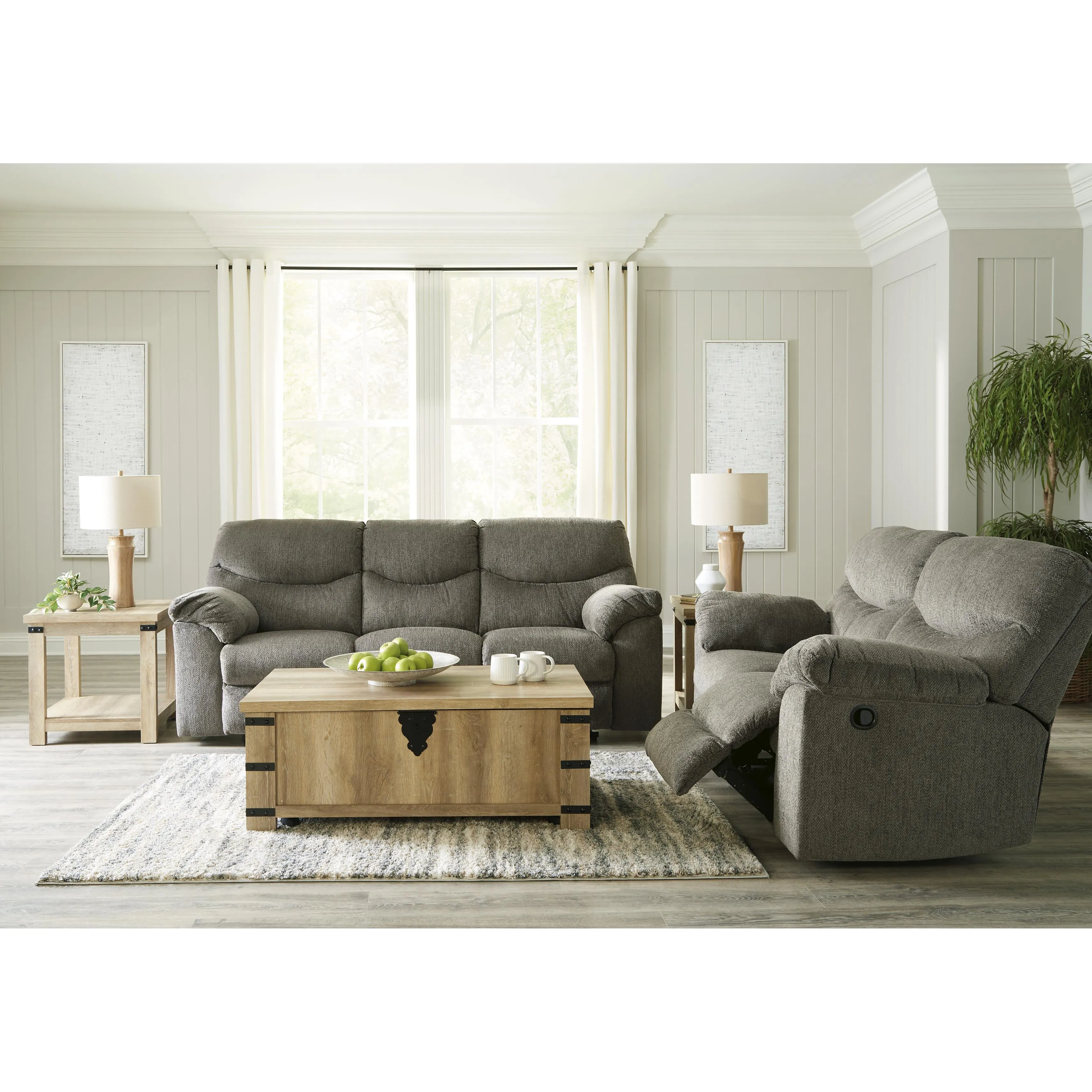 Signature Design by Ashley Alphons Reclining Fabric Loveseat 2820186C