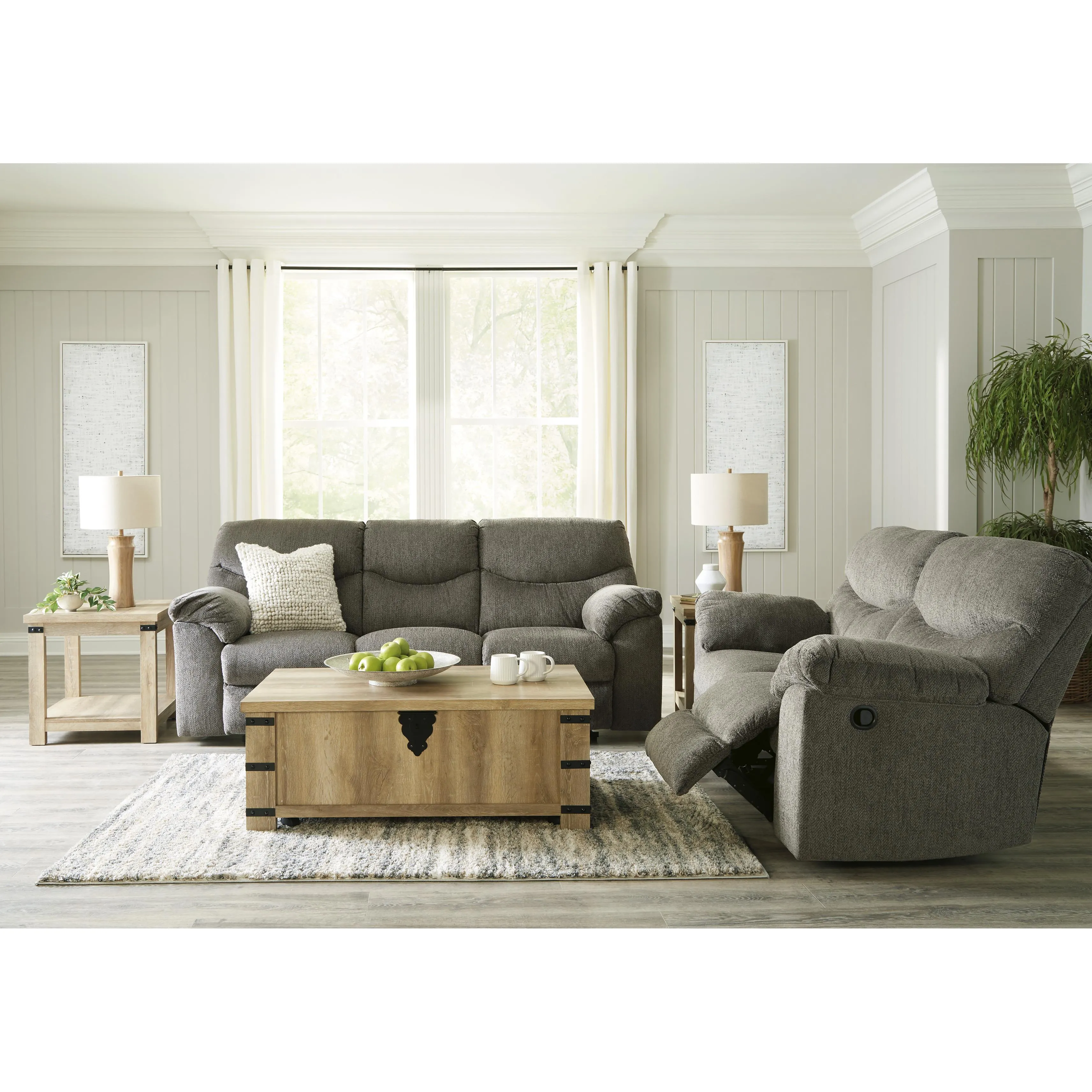 Signature Design by Ashley Alphons Reclining Fabric Loveseat 2820186C