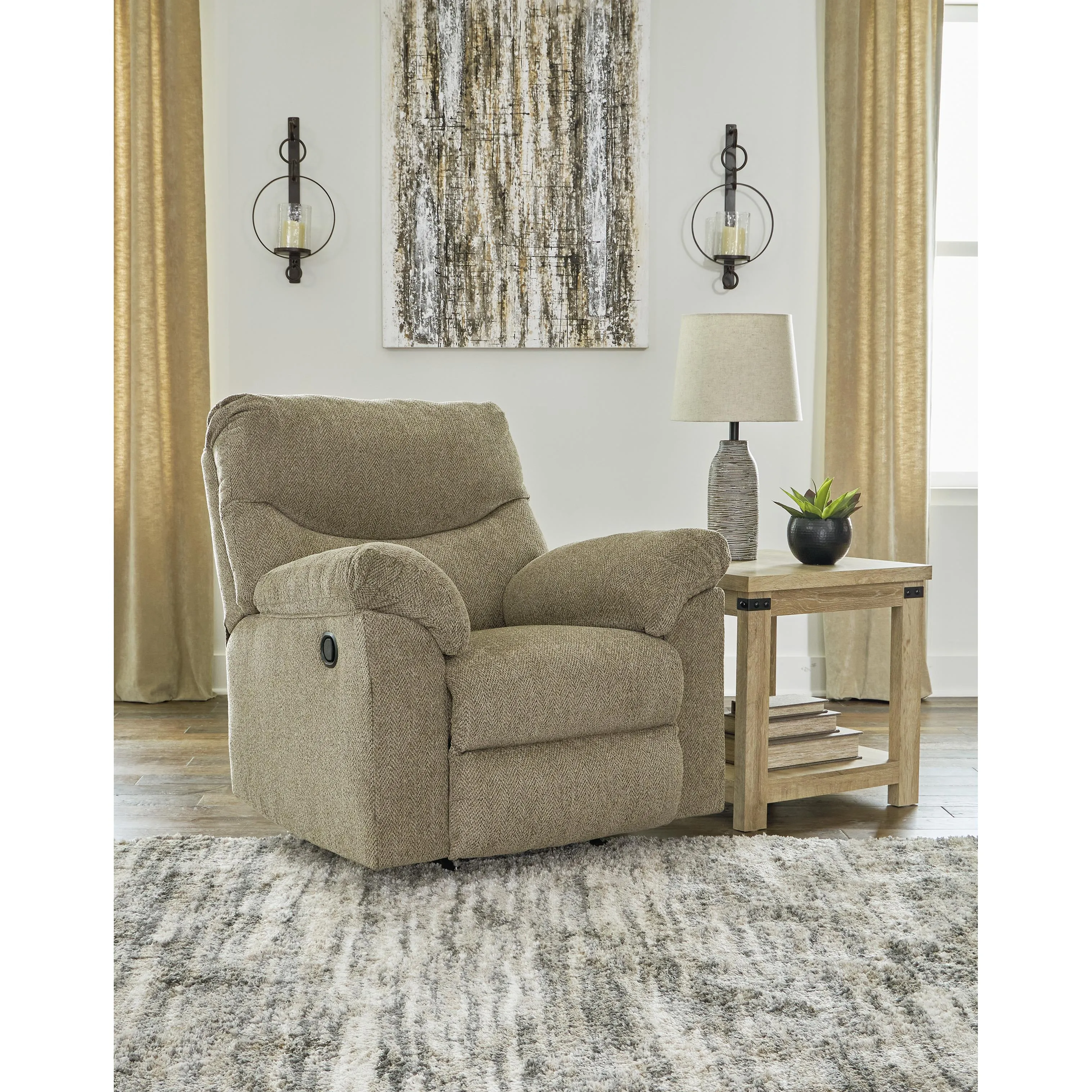 Signature Design by Ashley Alphons Rocker Fabric Recliner 2820225C