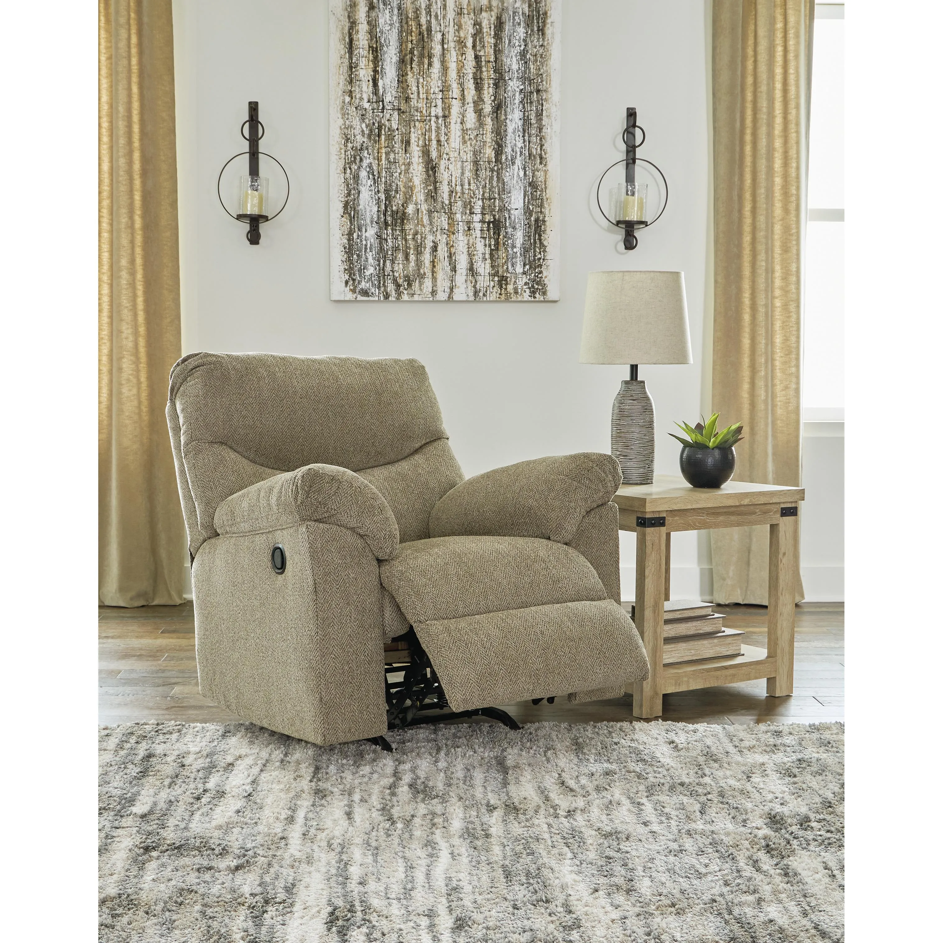 Signature Design by Ashley Alphons Rocker Fabric Recliner 2820225C