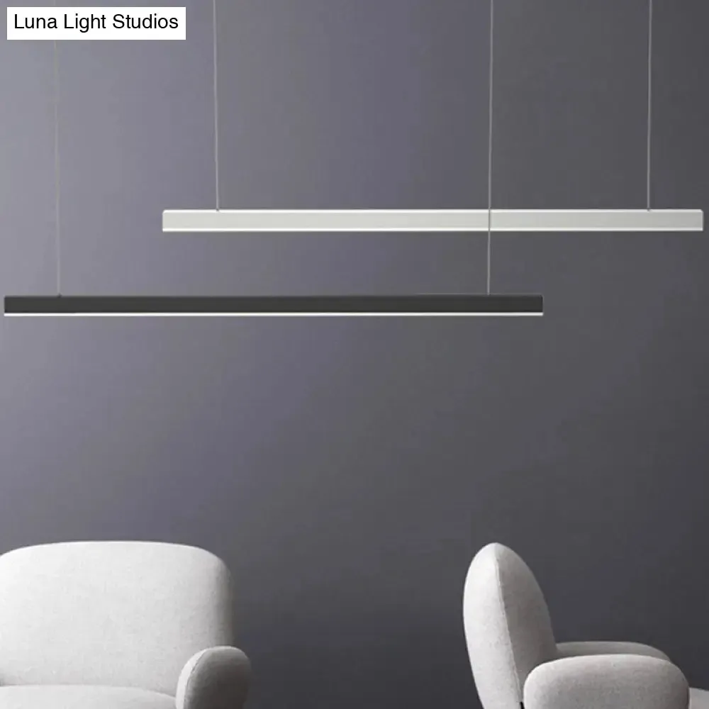 Sleek Metallic LED Pendant Chandelier for Conference Rooms