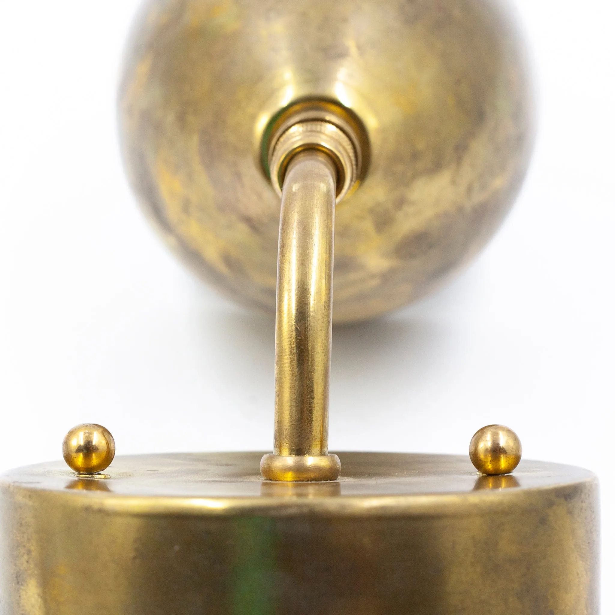 Sleek Modern Antique Brass Wall Sconce