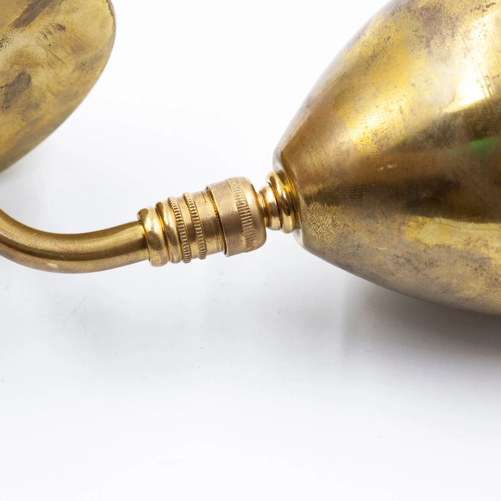 Sleek Modern Antique Brass Wall Sconce