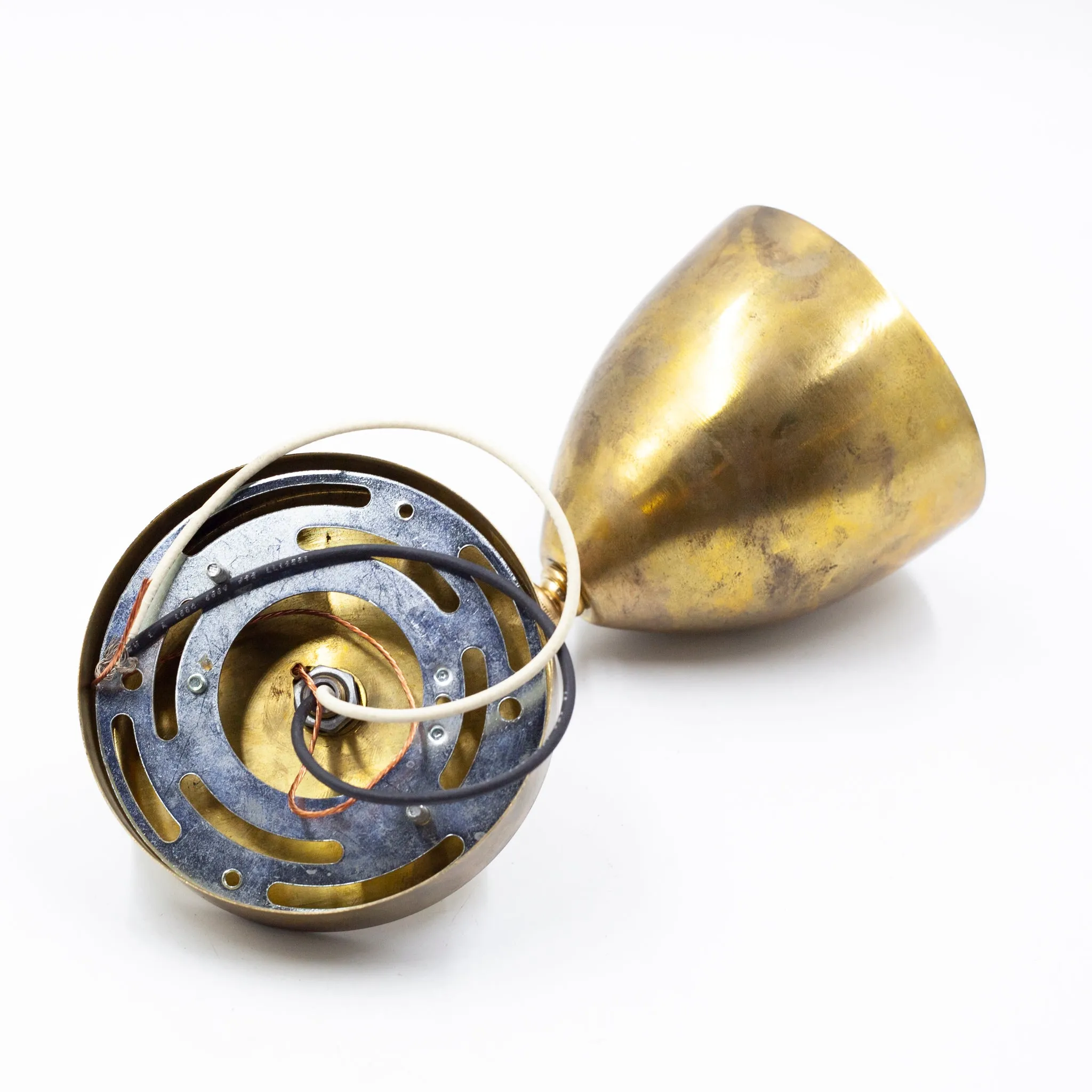 Sleek Modern Antique Brass Wall Sconce