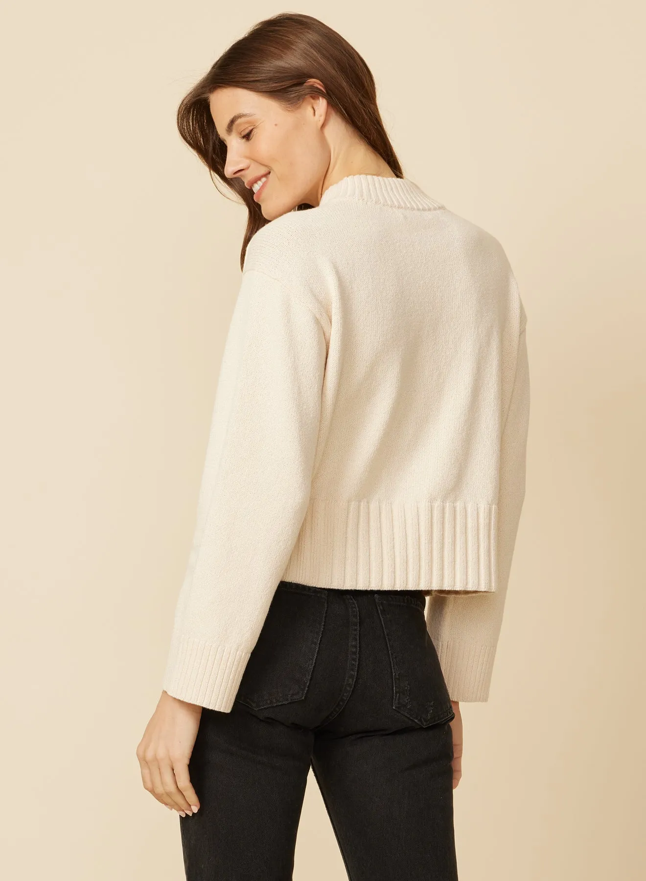 Sutton Chainette Pullover - Cream