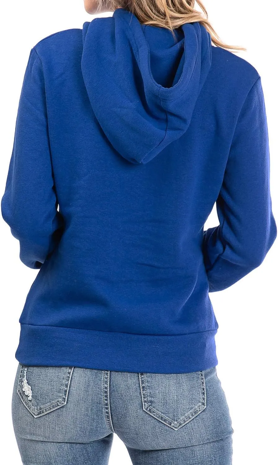 Urban Look Womens Active Long Sleeve Fleece Lined Fashion Hoodie Pullover with Plus Size