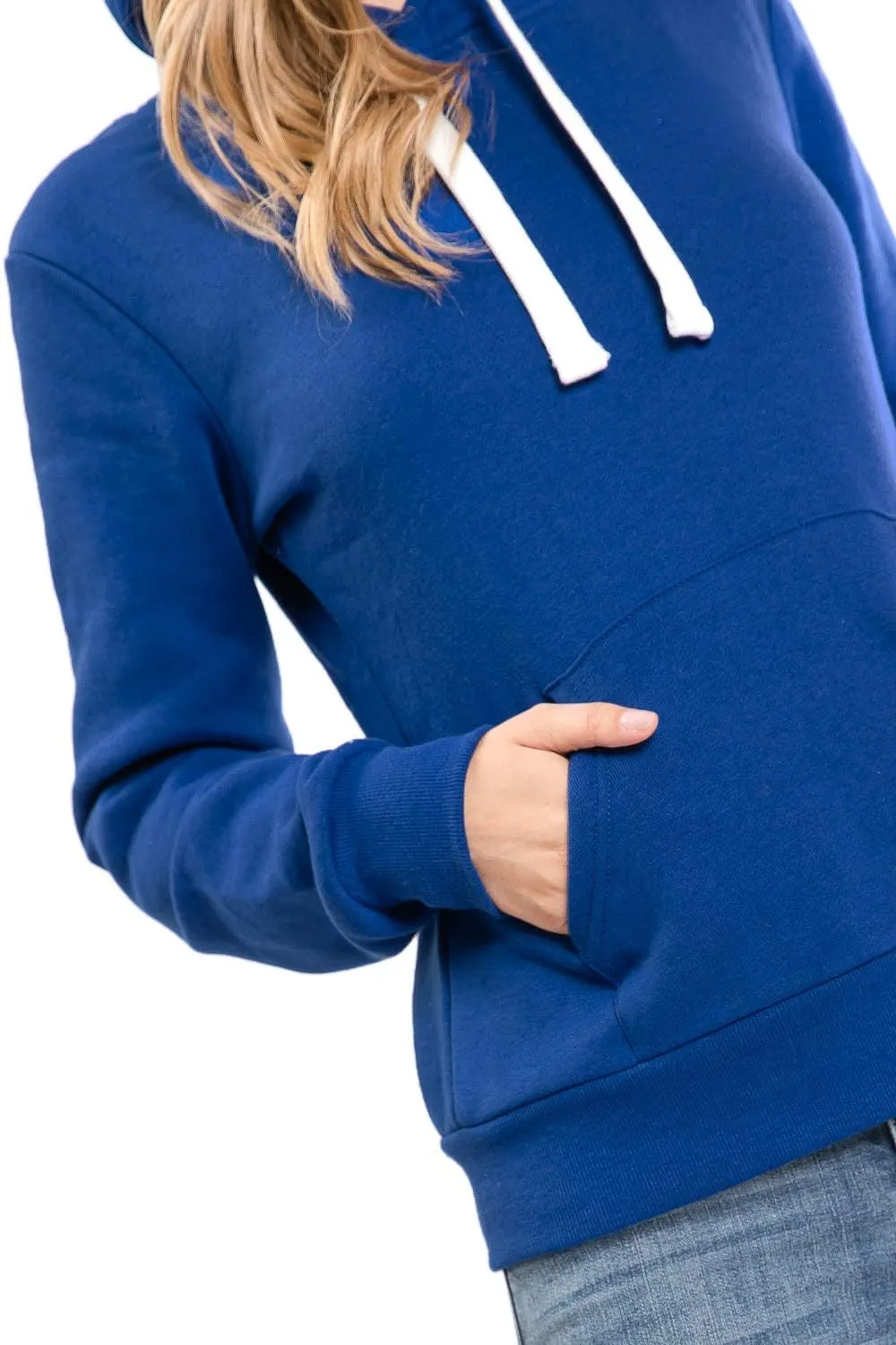Urban Look Womens Active Long Sleeve Fleece Lined Fashion Hoodie Pullover with Plus Size