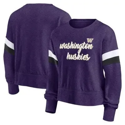 Washington Huskies Women's Pullover Team Logo Sweatshirts Year-Round Fleece