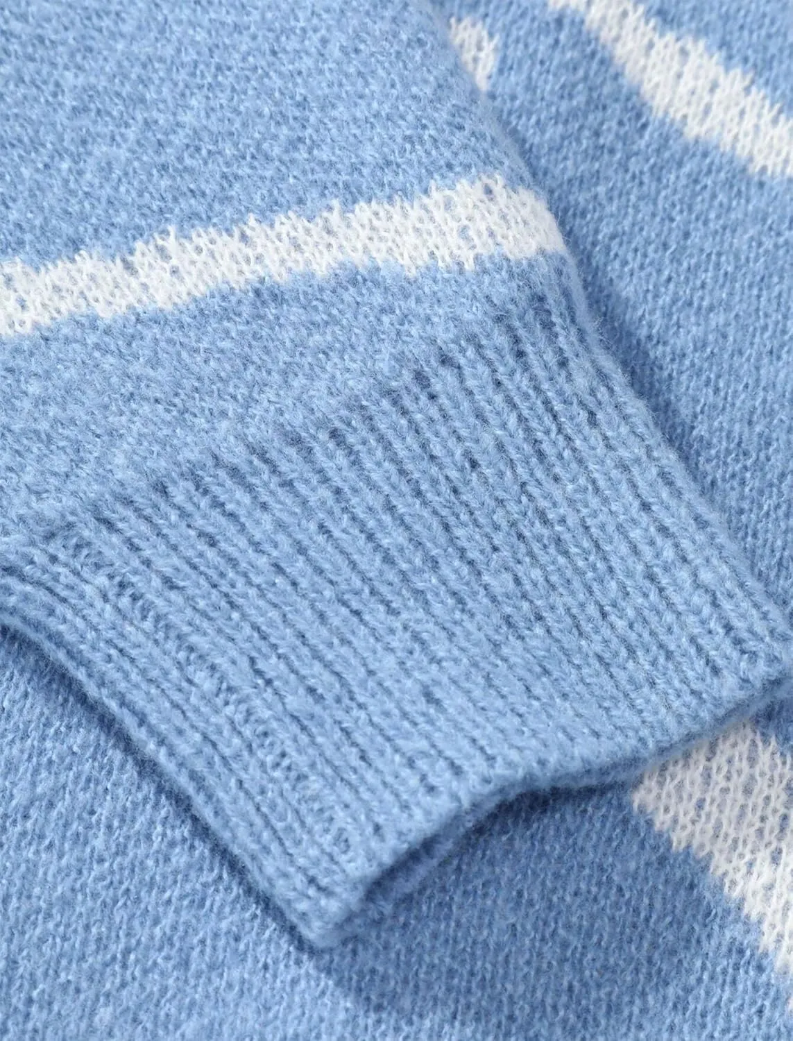 ZAFUL Men's Oversized Sweater Long Sleeve Crewneck Y2K Graphic Color Block Casual Knitted Pullover Sweater